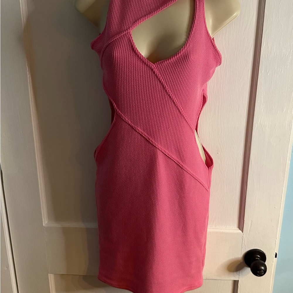 Pretty Little Thing Pink Sleeveless Cutout Dress. Never worn. New with tags.